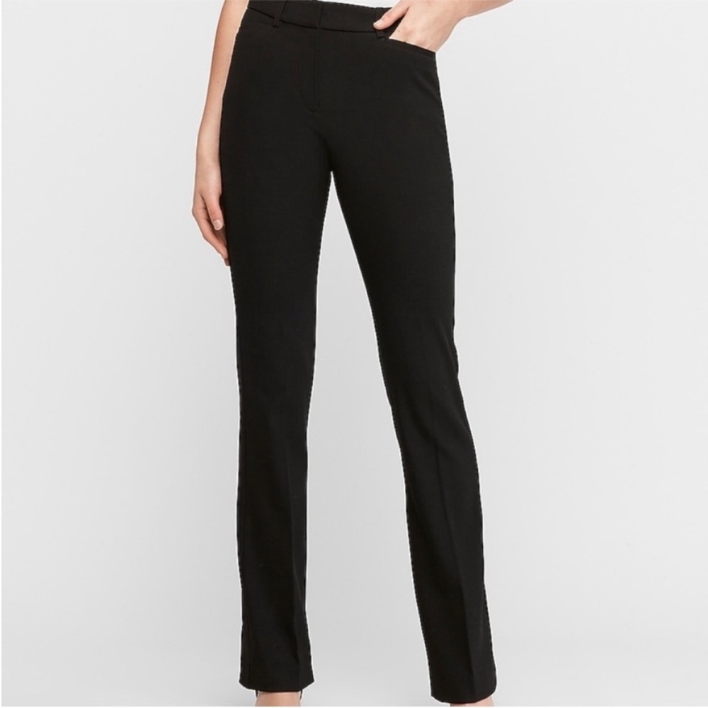 Express Columnist Barely Boot High Rise Black Pants (size 0S)